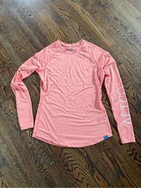 AFTCO Long Sleeve Performance Fishing Shirt Womens XS Coral